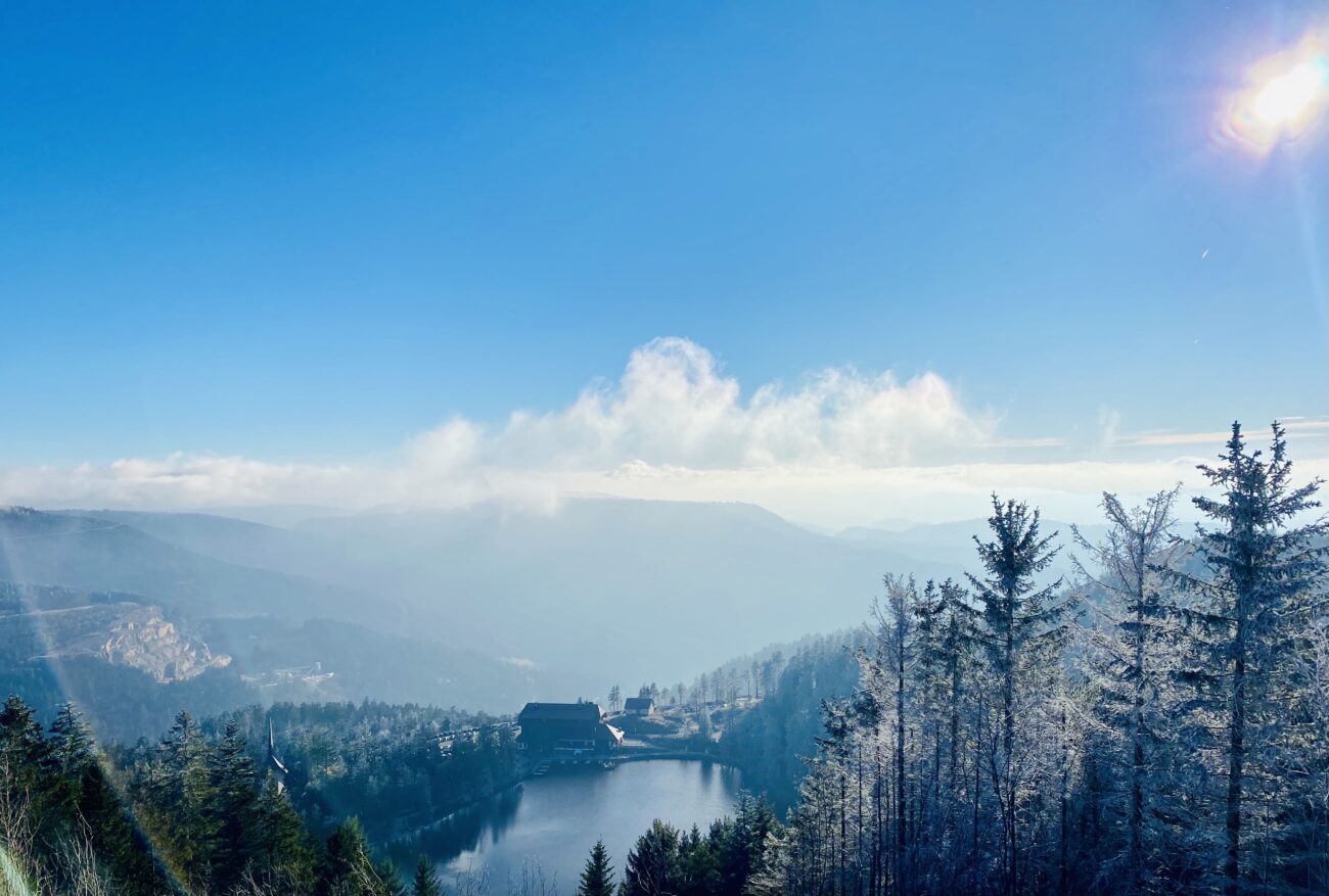Blick auf Mumelsee im Winter von Hornsigrinde Schönste Winterwanderungen